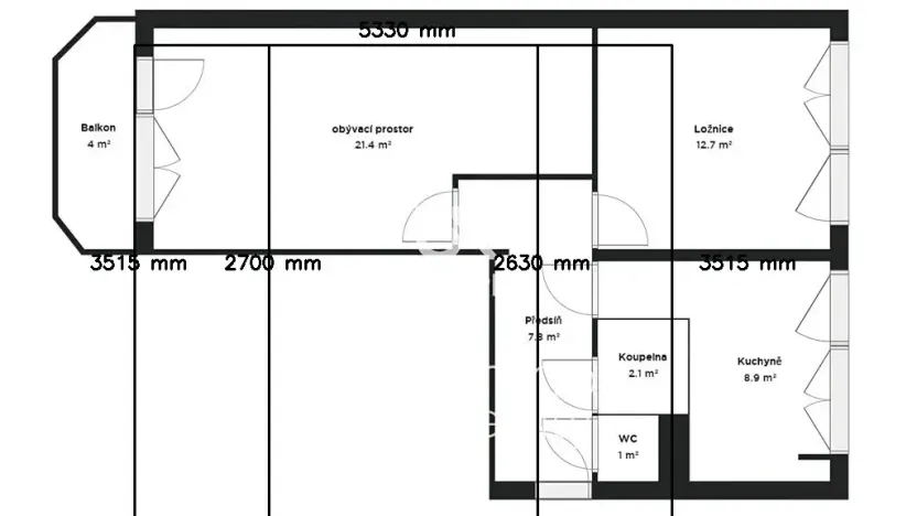 Prodej bytu 2+1, Brno, Arbesova, 54 m2