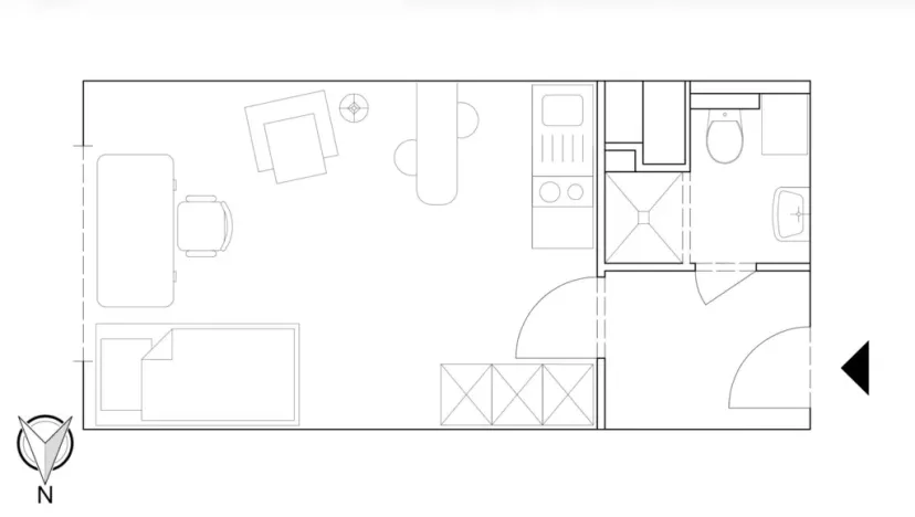 Prodej bytu 1+kk, Brno - Řečkovice, Horácké náměstí, 26 m2