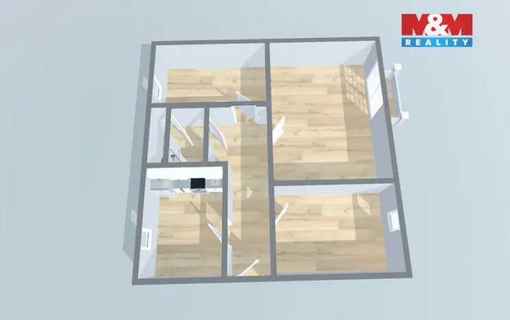 Prodej bytu 3+1, Uhlířské Janovice, 1. máje, 70 m2
