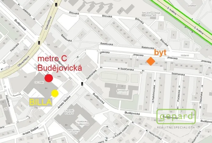 Pronájem bytu 2+kk, Praha, Jihlavská, 54 m2