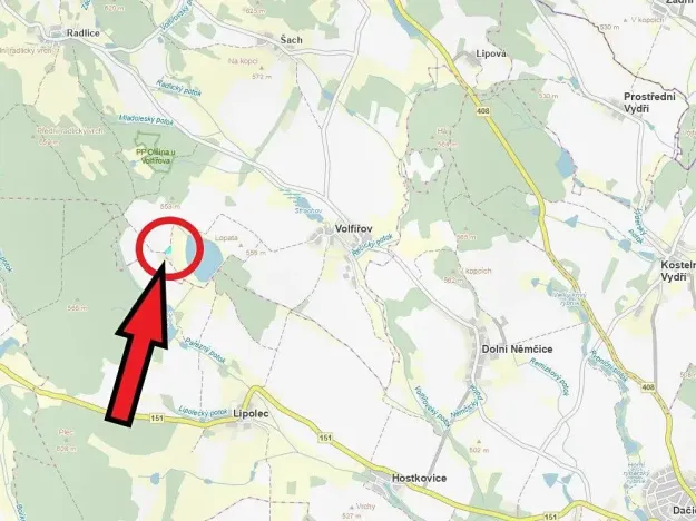 Prodej podílu zahrady, Volfířov, 454 m2