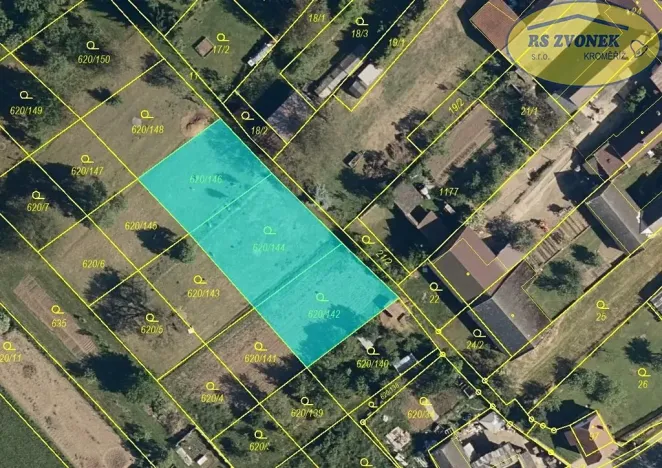 Pronájem zahrady, Zdounky, 412 m2