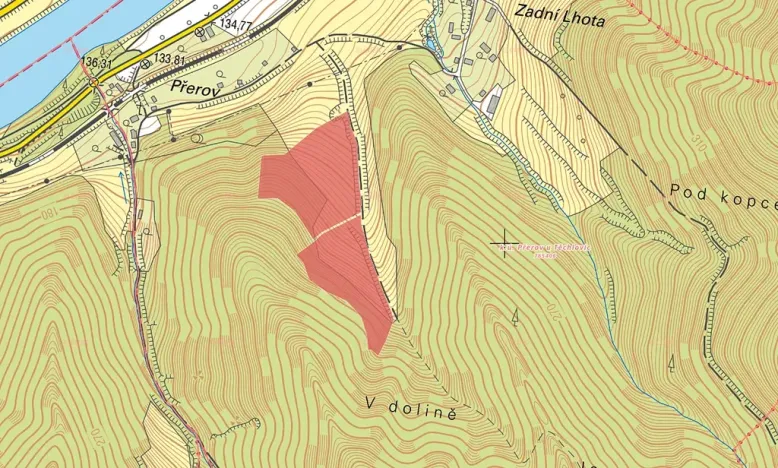 Prodej louky, Těchlovice, 42359 m2