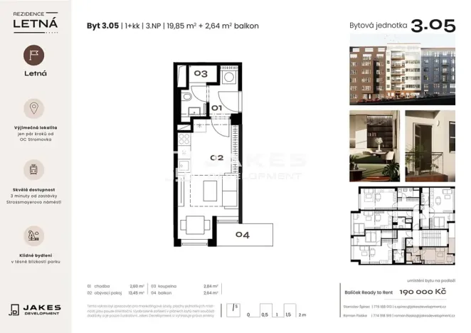 Prodej bytu 1+kk, Praha - Holešovice, 19 m2