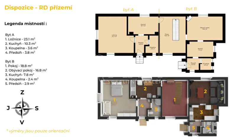 Pronájem rodinného domu, Hudlice, Hořejší, 137 m2