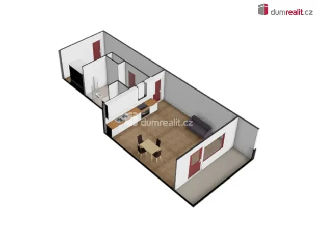 Pronájem bytu 1+kk, Praha - Horní Měcholupy, Hornoměcholupská, 37 m2