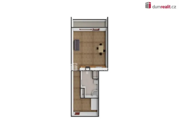 Pronájem bytu 1+kk, Praha - Horní Měcholupy, Hornoměcholupská, 37 m2