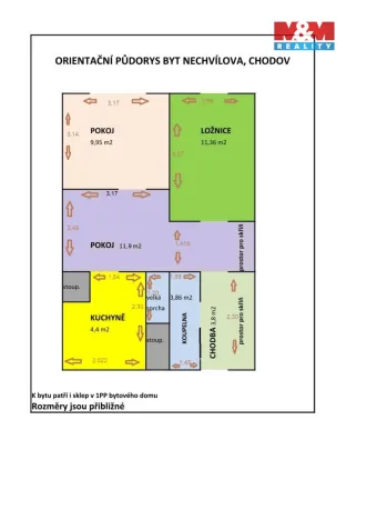 Prodej bytu 2+1, Praha - Chodov, Nechvílova, 45 m2