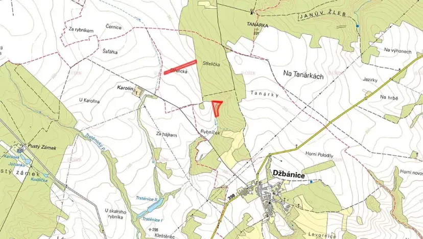 Prodej pole, Džbánice, 6560 m2