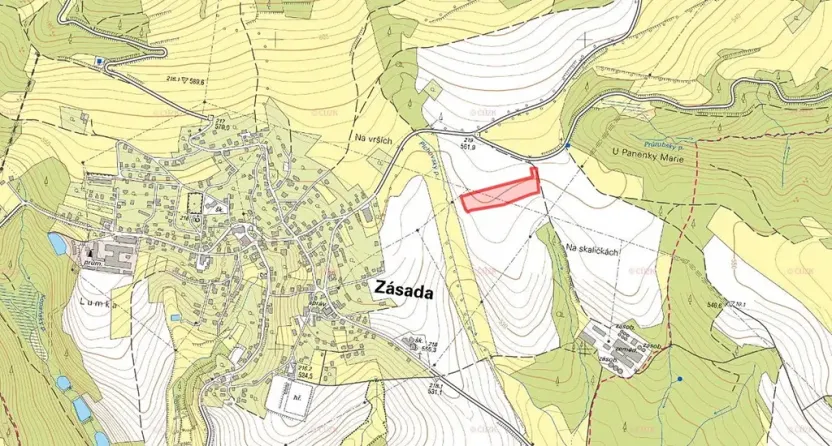 Prodej pole, Zásada, 7306 m2