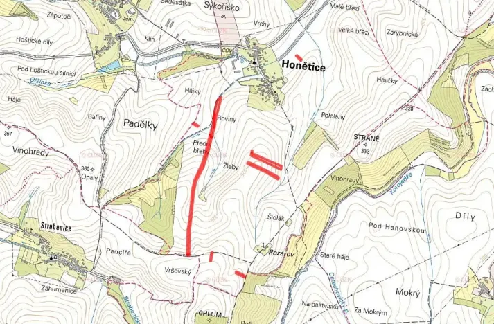 Prodej louky, Honětice, 9179 m2