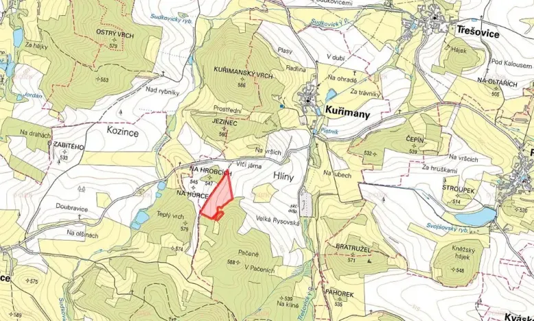 Prodej pole, Kuřimany, 17194 m2
