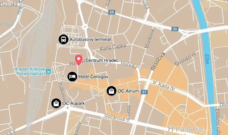 Prodej obchodního prostoru, Hradec Králové, Kollárova, 3447 m2