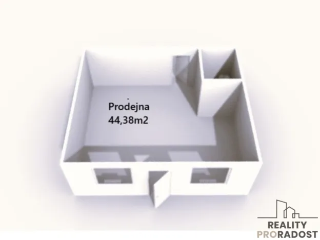 Pronájem obchodního prostoru, Pohořelice, Znojemská, 44 m2