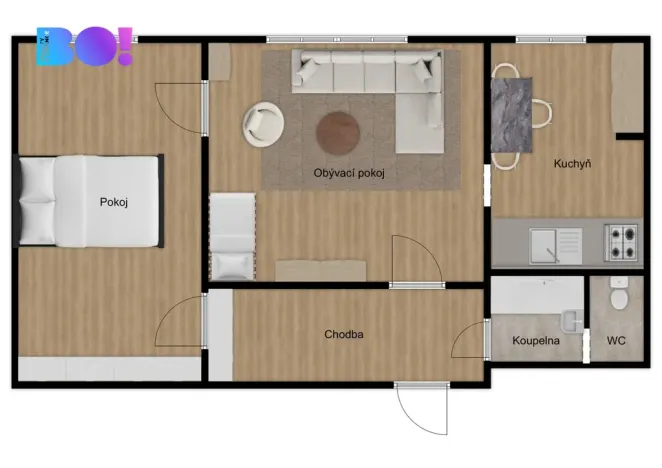 Prodej bytu 2+1, Havířov, Okružní, 43 m2