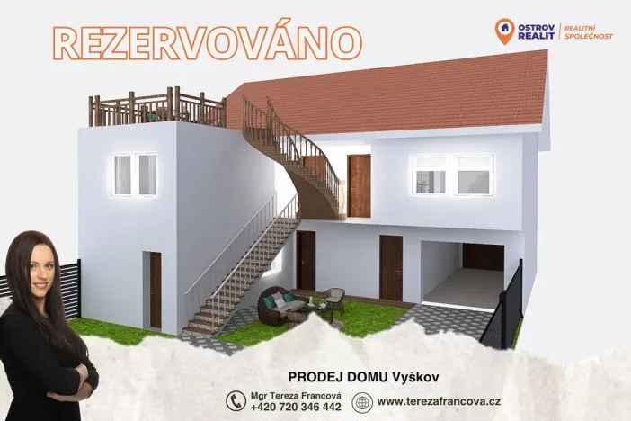 Prodej rodinného domu, Vyškov - Dědice, Mánesova, 185 m2