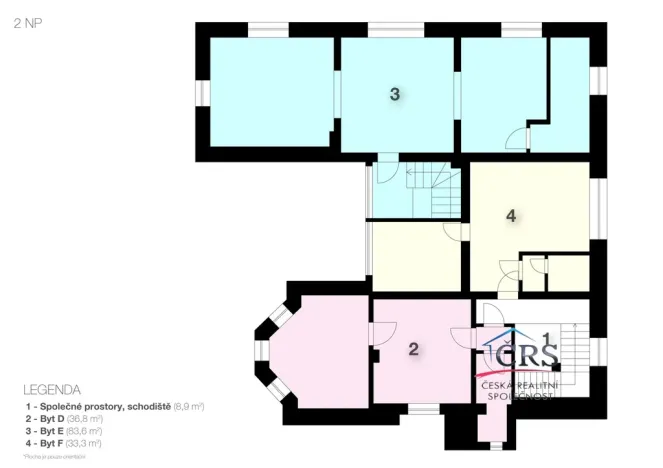 Prodej bytu 1+1, Mělník, Rozhled, 33 m2