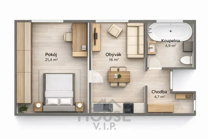 Prodej bytu 2+kk, Praha - Košíře, Slávy Horníka, 47 m2