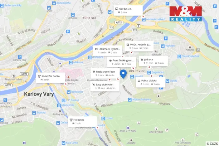 Pronájem bytu 2+1, Karlovy Vary - Drahovice, Lidická, 55 m2