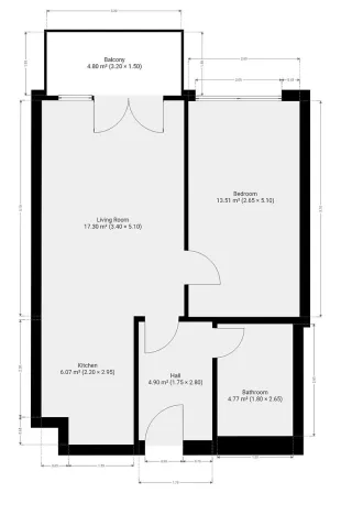 Pronájem bytu 2+kk, Praha - Třebonice, U Radosti, 51 m2