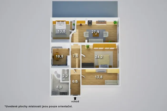 Prodej bytu 4+1, Terezín, Palackého, 113 m2