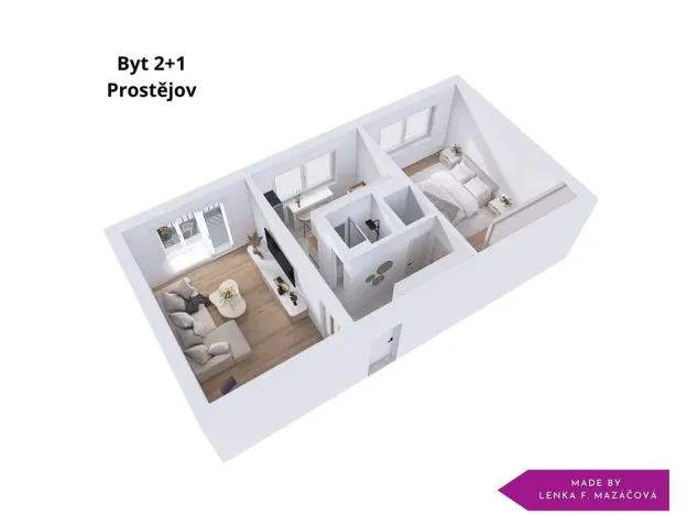 Pronájem bytu 2+1, Prostějov, sídl. Svobody, 52 m2