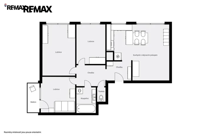 Pronájem bytu 4+kk, Praha - Libeň, Na hájku, 75 m2