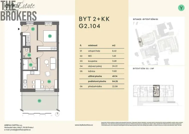 Prodej bytu 2+kk, Praha, 54 m2