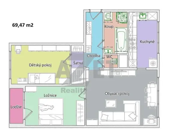 Prodej bytu 3+1, Ostrava - Dubina, Jaromíra Matuška, 70 m2