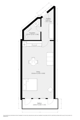 Pronájem bytu 1+kk, Brno, Faměrovo náměstí, 49 m2