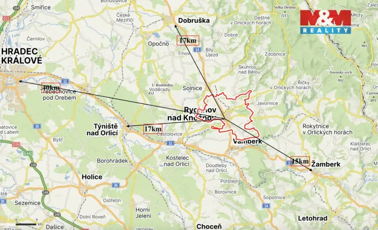 Pronájem bytu 3+1, Rychnov nad Kněžnou, Balbínova, 85 m2