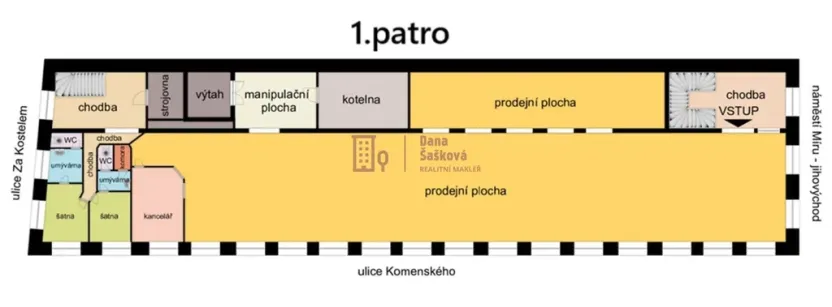 Pronájem obchodního prostoru, Jindřichův Hradec - Jindřichův Hradec I, nám. Míru, 525 m2