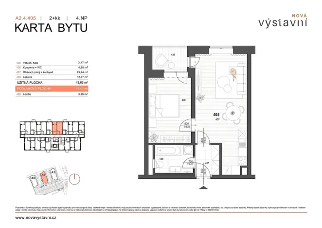 Prodej bytu 2+kk, Ostrava, Výstavní, 47 m2