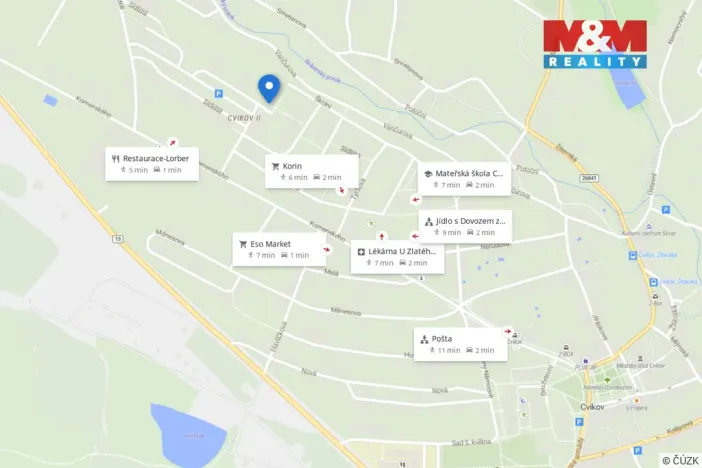 Pronájem bytu 2+kk, Cvikov - Cvikov II, Sídliště, 43 m2