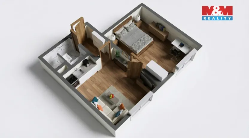 Prodej bytu 1+1, Jirkov, K. Marxe, 36 m2