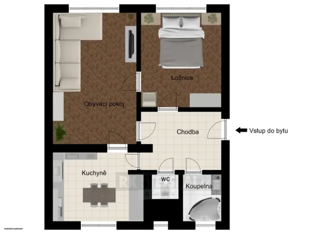 Pronájem bytu 2+1, České Budějovice - České Budějovice 6, Čechova, 61 m2