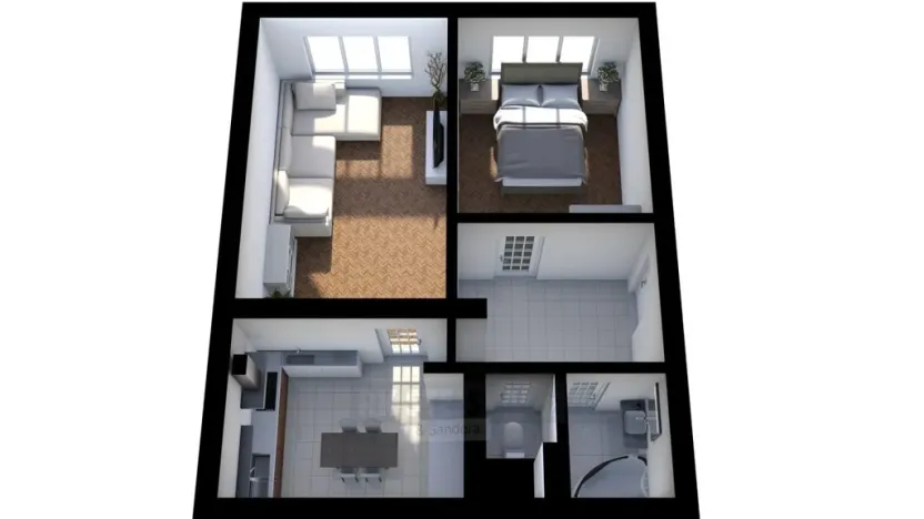 Pronájem bytu 2+1, České Budějovice - České Budějovice 6, Čechova, 61 m2