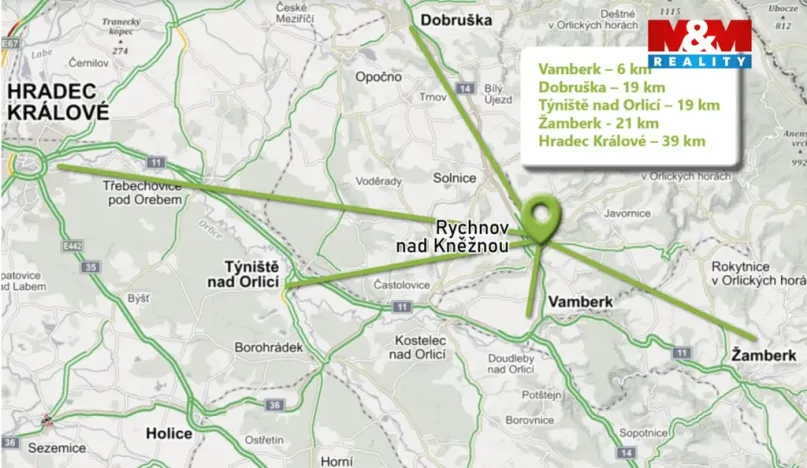 Prodej garáže, Rychnov nad Kněžnou, 19 m2