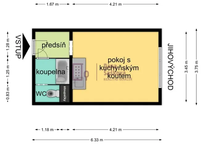 Prodej bytu 1+kk, Pelhřimov, Pražská, 20 m2