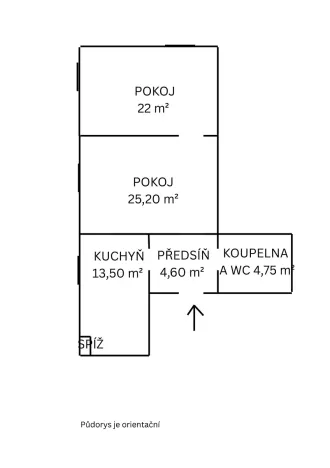 Prodej bytu 2+1, Holčovice, 70 m2