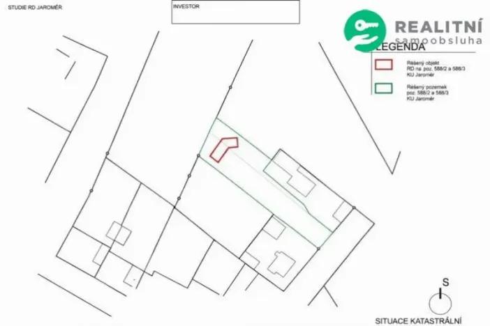 Prodej pozemku pro bydlení, Jaroměř, Slovenského národního povstání, 866 m2