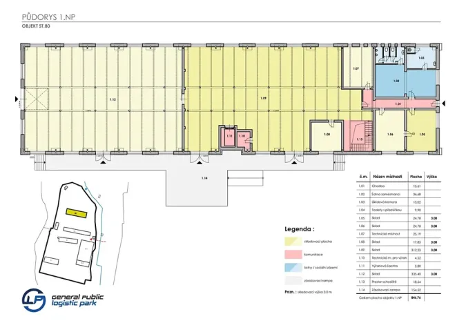 Pronájem skladu, Ostrov, 1550 m2