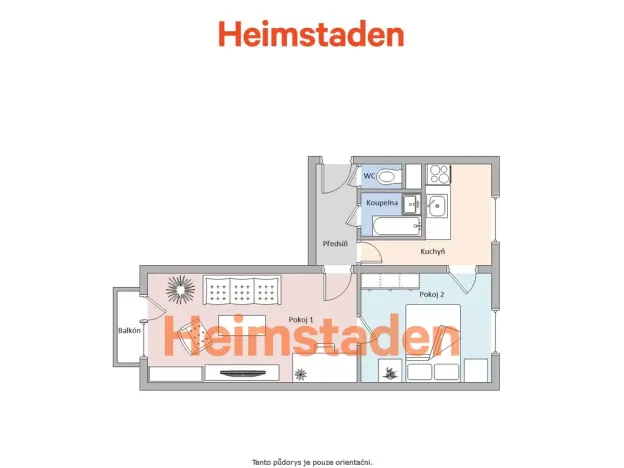 Pronájem bytu 2+1, Karviná - Nové Město, Nedbalova, 52 m2