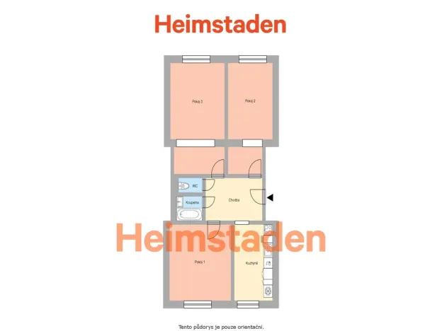 Pronájem bytu 3+1, Ostrava - Poruba, Matěje Kopeckého, 75 m2