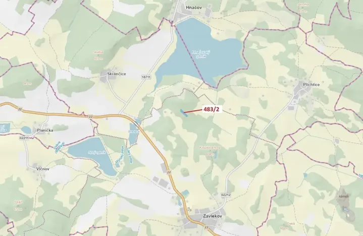 Dražba lesa, Zavlekov, 2895 m2