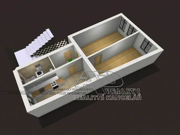 Pronájem bytu 2+1, České Budějovice, Pražská tř., 72 m2