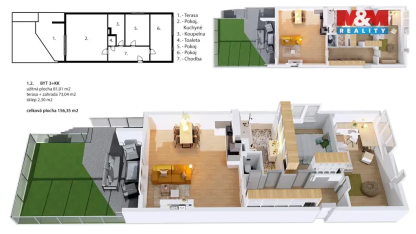 Prodej bytu 3+kk, Mladá Boleslav - Mladá Boleslav II, Husova, 81 m2