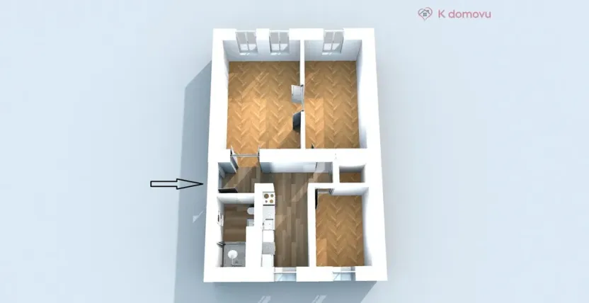 Pronájem bytu 3+1, Brno - Veveří, Grohova, 70 m2