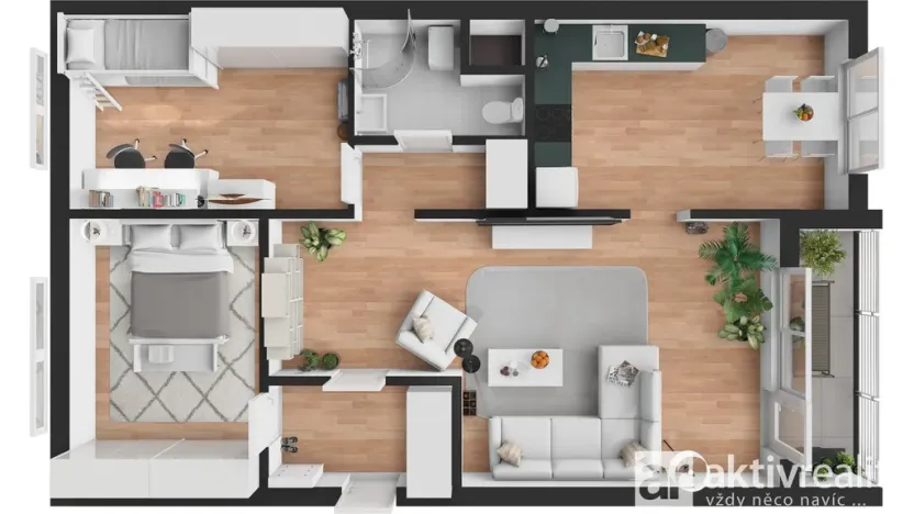 Prodej bytu 3+1, Ústí nad Labem - Severní Terasa, Brandtova, 78 m2