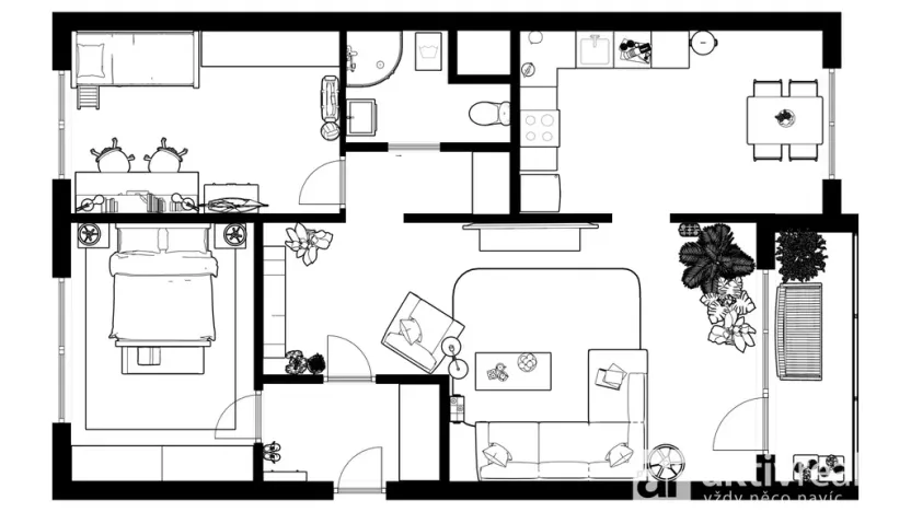 Prodej bytu 3+1, Ústí nad Labem - Severní Terasa, Brandtova, 78 m2